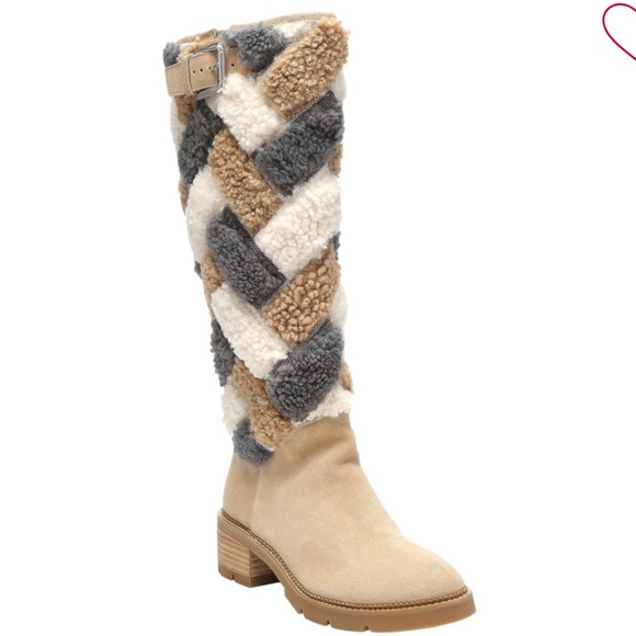 Donald J. Pliner Seneca Suede and Shearling Lug-Sole Boot. - Picture 3 of 14